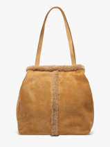 Schoudertas Cabas Leder Vanessa bruno Beige cabas 10V40873